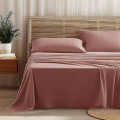 Completo Letto Leggero in Microfibra - Rosa Scuro