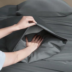 Completo Letto Leggero in Microfibra - Grigio Scuro