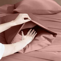 Completo Letto Leggero in Microfibra - Rosa Scuro