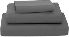 Completo Lenzuola in Microfibra Morbida - Grigio Scuro