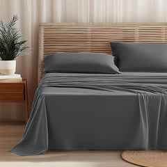 Completo Letto Leggero in Microfibra - Grigio Scuro