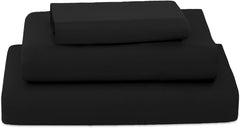 Completo Lenzuola in Microfibra Morbida - Nero