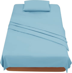Completo Lenzuola in Microfibra 3 Pezzi - Azzurro