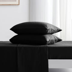 Completo Lenzuola in Microfibra 3 Pezzi - Nero
