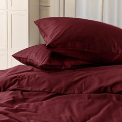 Set Copripiumino in Cotone con Federa - Bordeaux