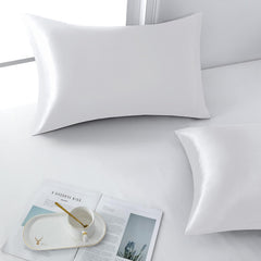 Federe per Cuscino in Raso Set 2 Pezzi - Bianco