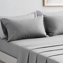Completo Lenzuola in Microfibra 3 Pezzi - Grigio Chiaro