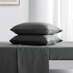 Completo Lenzuola in Microfibra 3 Pezzi - Grigio Scuro