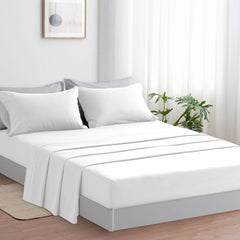 Completo Lenzuola in Microfibra 3 Pezzi - Bianco