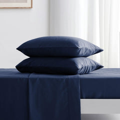 Completo Lenzuola in Microfibra 3 Pezzi - Blu