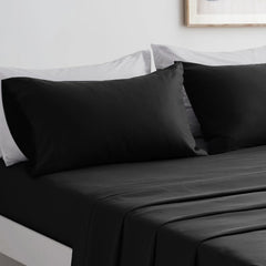 Completo Lenzuola in Microfibra 3 Pezzi - Nero