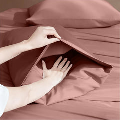 Completo Letto Leggero in Microfibra - Rosa Scuro