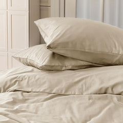 Set Copripiumino in Cotone con Federa - Beige
