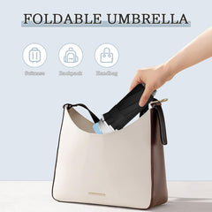 Ombrello Pieghevole Antivento Compatto - Azzurro