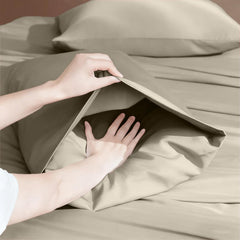 Completo Letto Leggero in Microfibra - Beige