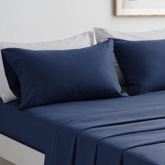 Completo Lenzuola in Microfibra 3 Pezzi - Blu