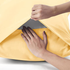 Federe per Cuscino in Cotone Premium - Giallo Chiaro