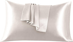 Federe per Cuscino in Raso Set 2 Pezzi - Beige