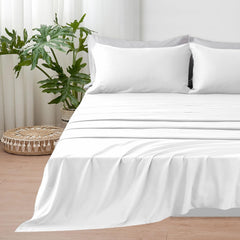 Completo Lenzuola in Microfibra 3 Pezzi - Bianco