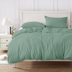 Set Copripiumino in Cotone con Federa - Verde Acqua