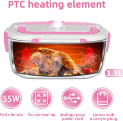 Lunch Box Termico con Contenitori - Rosa
