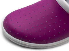 Ciabatte Sanitarie Anatomiche in Pelle da Donna - Fucsia Donna