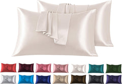 Federe per Cuscino in Raso Set 2 Pezzi - Beige
