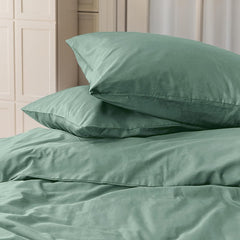 Set Copripiumino in Cotone con Federa - Verde Acqua