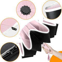 Ombrello Pieghevole Antivento Compatto - Rosa