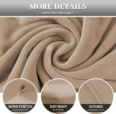 Coprisedia in Pile Corallo Elasticizzato - Cammello