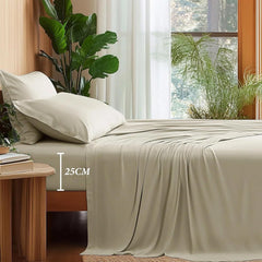 Completo Letto Leggero in Microfibra - Beige