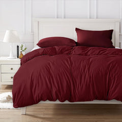 Set Copripiumino in Cotone con Federa - Bordeaux
