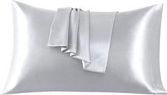 Federe per Cuscino in Raso Set 2 Pezzi - Grigio