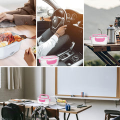 Lunch Box Termico con Contenitori - Rosa