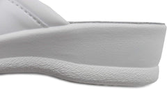 Ciabatte Sanitarie Anatomiche in Pelle da Donna - Bianco Donna