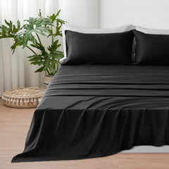 Completo Lenzuola in Microfibra 3 Pezzi - Nero
