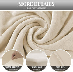 Coprisedia in Pile Corallo Elasticizzato - Beige