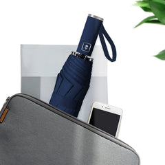 Ombrello Pieghevole Antivento Compatto - Blu Navy