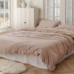 Set Copripiumino in Cotone con Federa - Rosa
