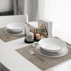 Tovagliette Americane Lavabili per Tavola - Beige Scuro