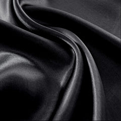 Federe per Cuscino in Raso Set 2 Pezzi - Nero