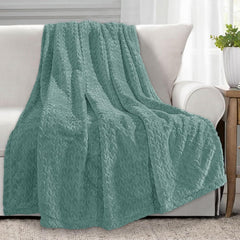 Coperta Plaid Calda per Letto e Divano - Verde Acqua