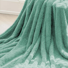 Coperta Plaid Morbida per Letto e Divano - Verde Acqua