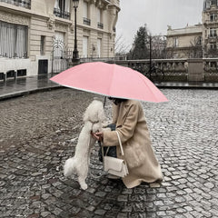 Ombrello Pieghevole Antivento Compatto - Rosa