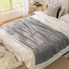 Coperta Plaid in Sherpa per Letto e Divano