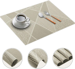 Tovagliette Americane Lavabili per Tavola - Beige