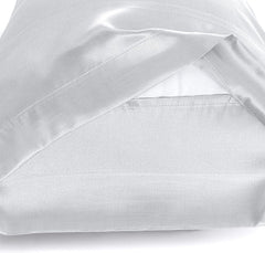 Federe per Cuscino in Raso Set 2 Pezzi - Grigio
