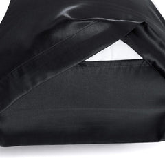 Federe per Cuscino in Raso Set 2 Pezzi - Nero