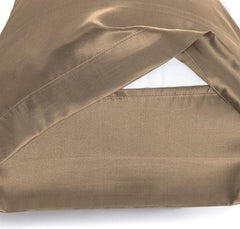 Federe per Cuscino in Raso Set 2 Pezzi - Marrone Chiaro