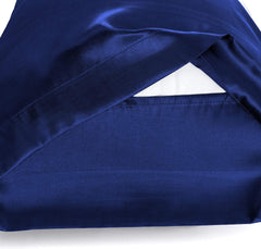 Federe per Cuscino in Raso Set 2 Pezzi - Blu Scuro